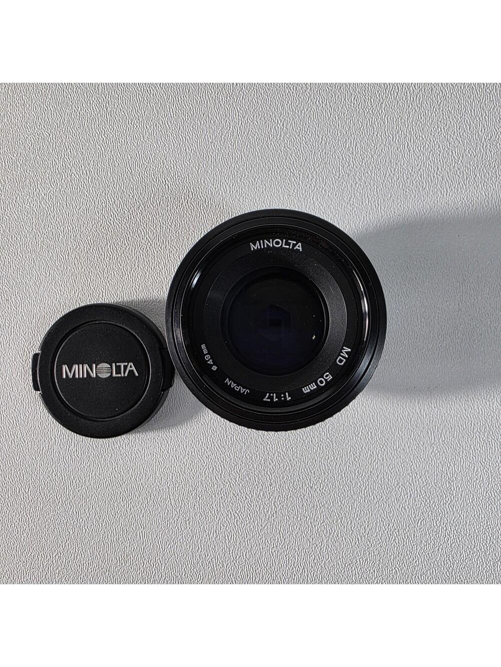 Minolta MD 50mm 1:1.7 Lens for Minolta MD 35mm SLR Camera - Tested W/Both Caps